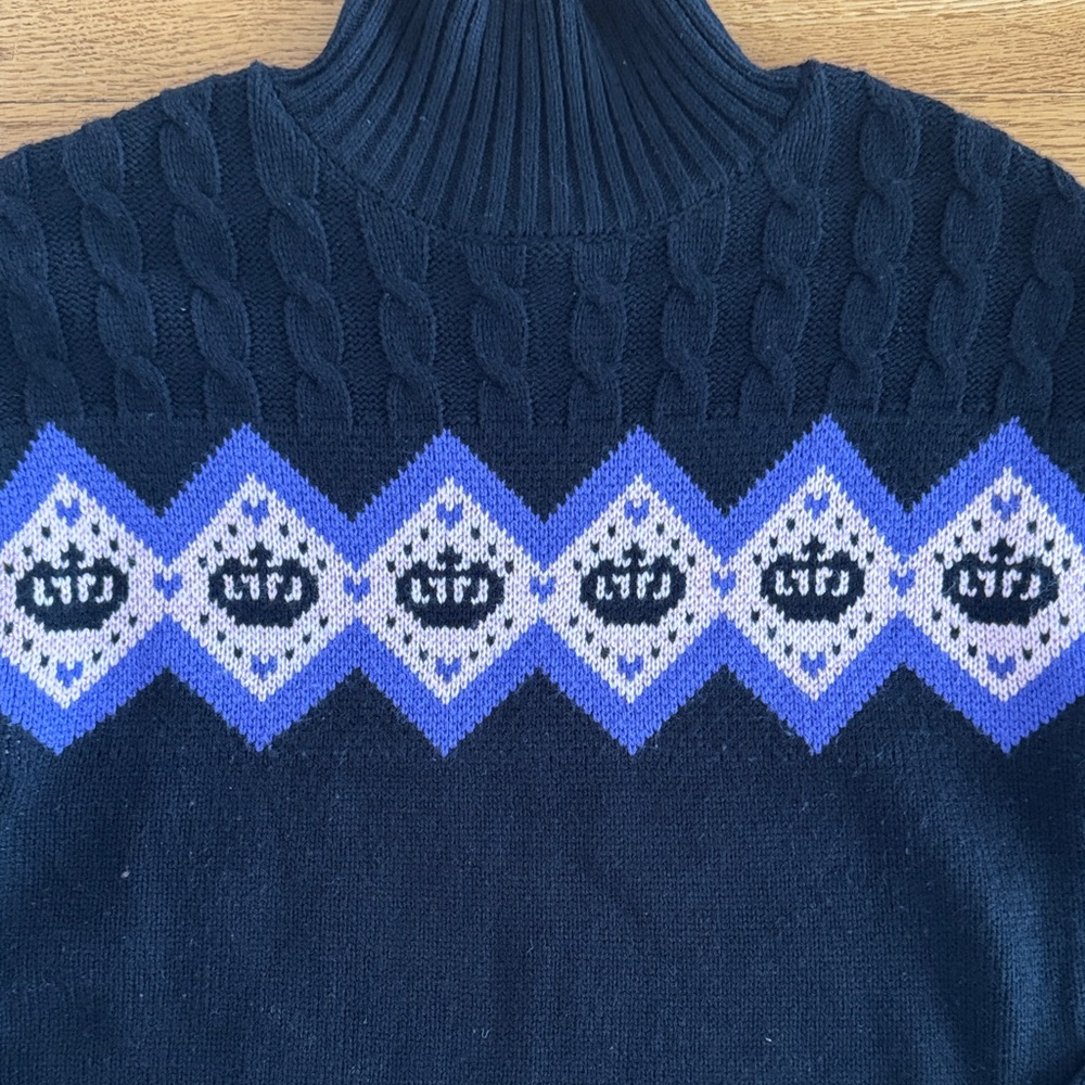 Juicy by Juicy Couture Black and Purple Turtleneck Sweater - Picture 2 of 8